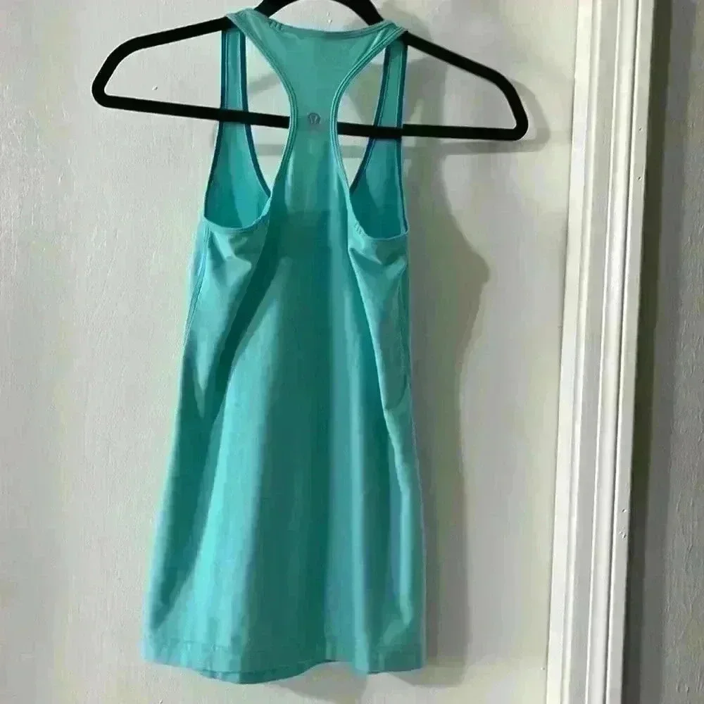 LULULEMON Cool Racerback Tank top size 4aqua blue